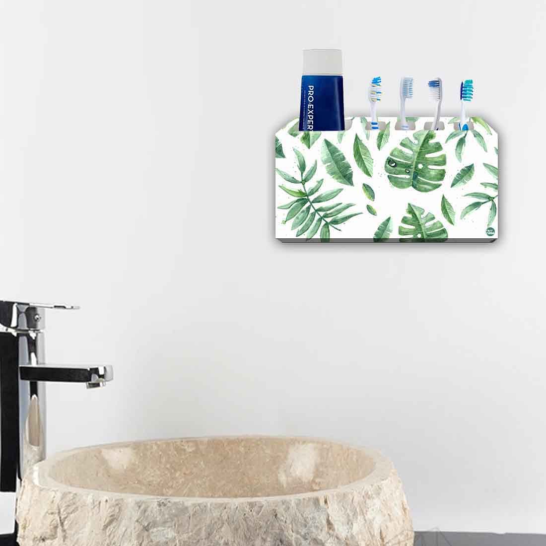 Attractive Wall Mounted Toothbrush Holder - Happy Leaves - Image 4