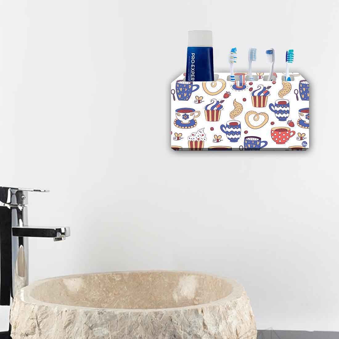 Cute Bathroom Organizer for Toothbrush and Toothpaste - Cup - Image 4