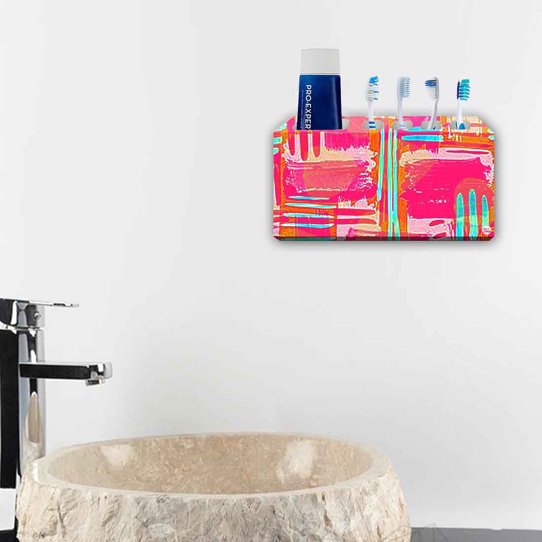 Toothbrush Holder Wall Mounted -Pink Stike - Image 4