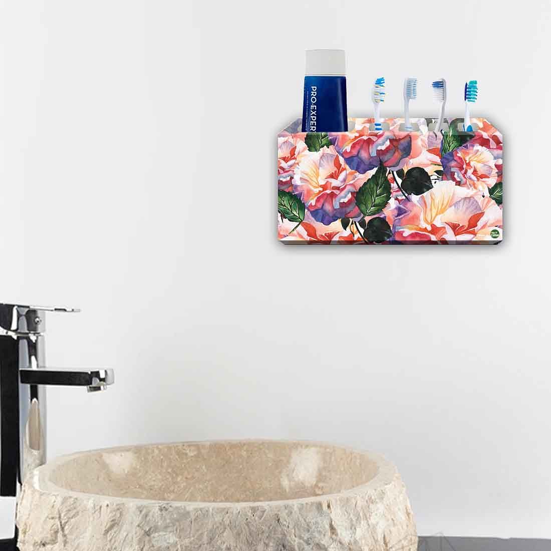 Toothbrush Holder Wall Mounted -Vintage Pink Rose - Image 4