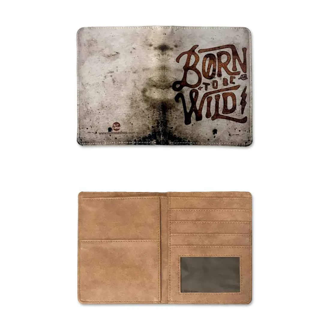 Passport Holder Leather Travel Wallet Organizer - Born To Be Wild - Image 4
