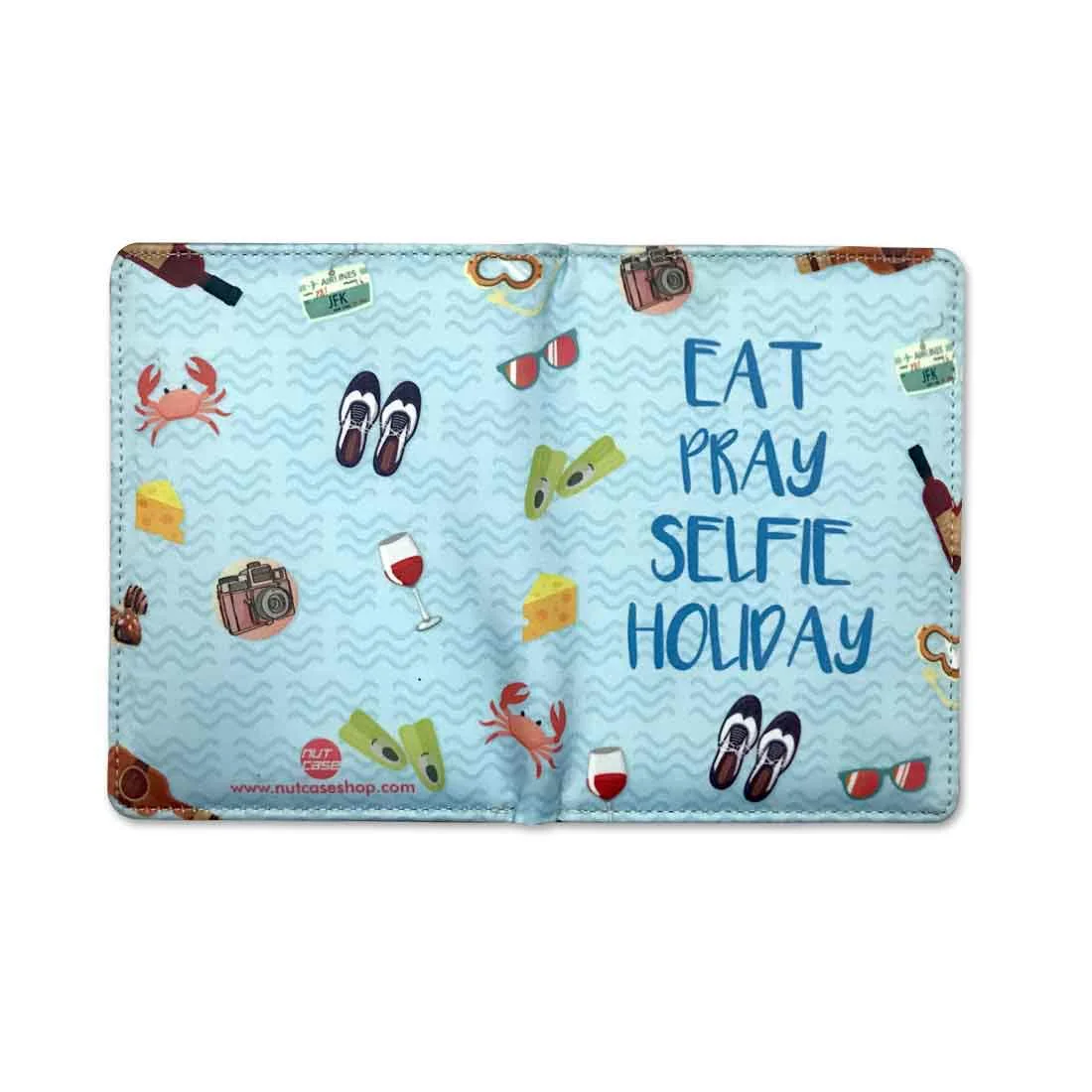 Passport Cover Wallet Travel Accessory - Eat Pray Selfie Holiday - Image 4