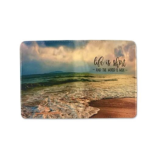 Beach Passport Case Travel Wallet Organizer -- Life Is Short - Image 4