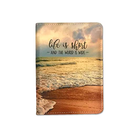 Beach Passport Case Travel Wallet Organizer -- Life Is Short - Image 5