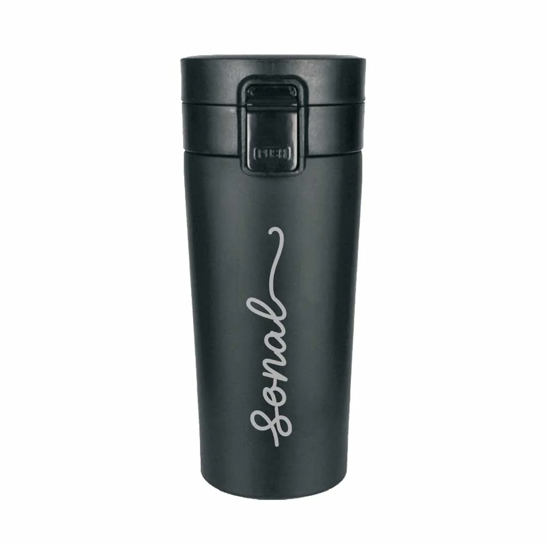 Personalized Travel Coffee Flask Sipper With Name Engraved Stainless Steel Flask (380 ML) - Add Name - Image 6