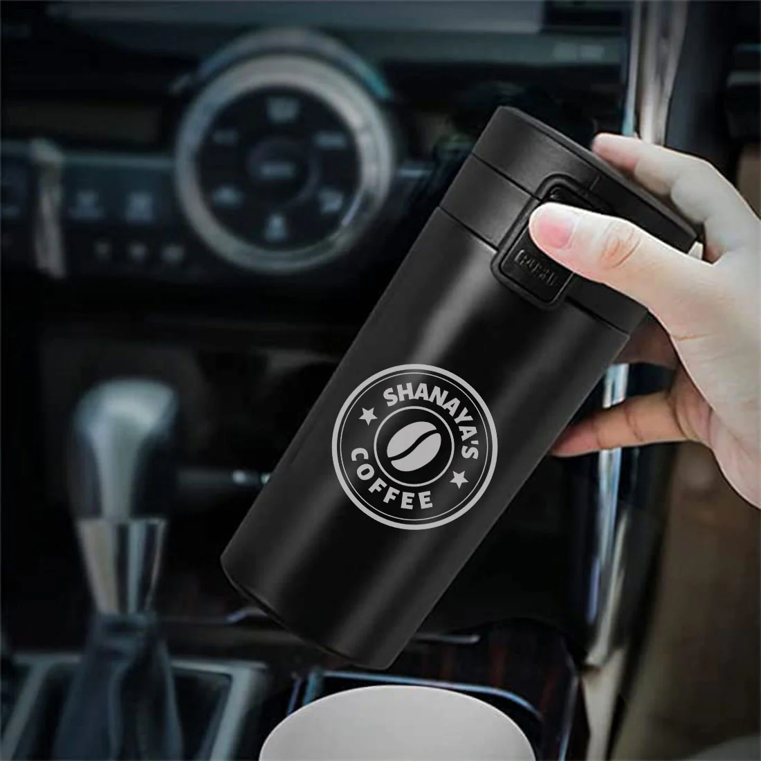 Customized Travel Coffee Mug Insulated for Travelling (380 ML) - Coffee - Image 4