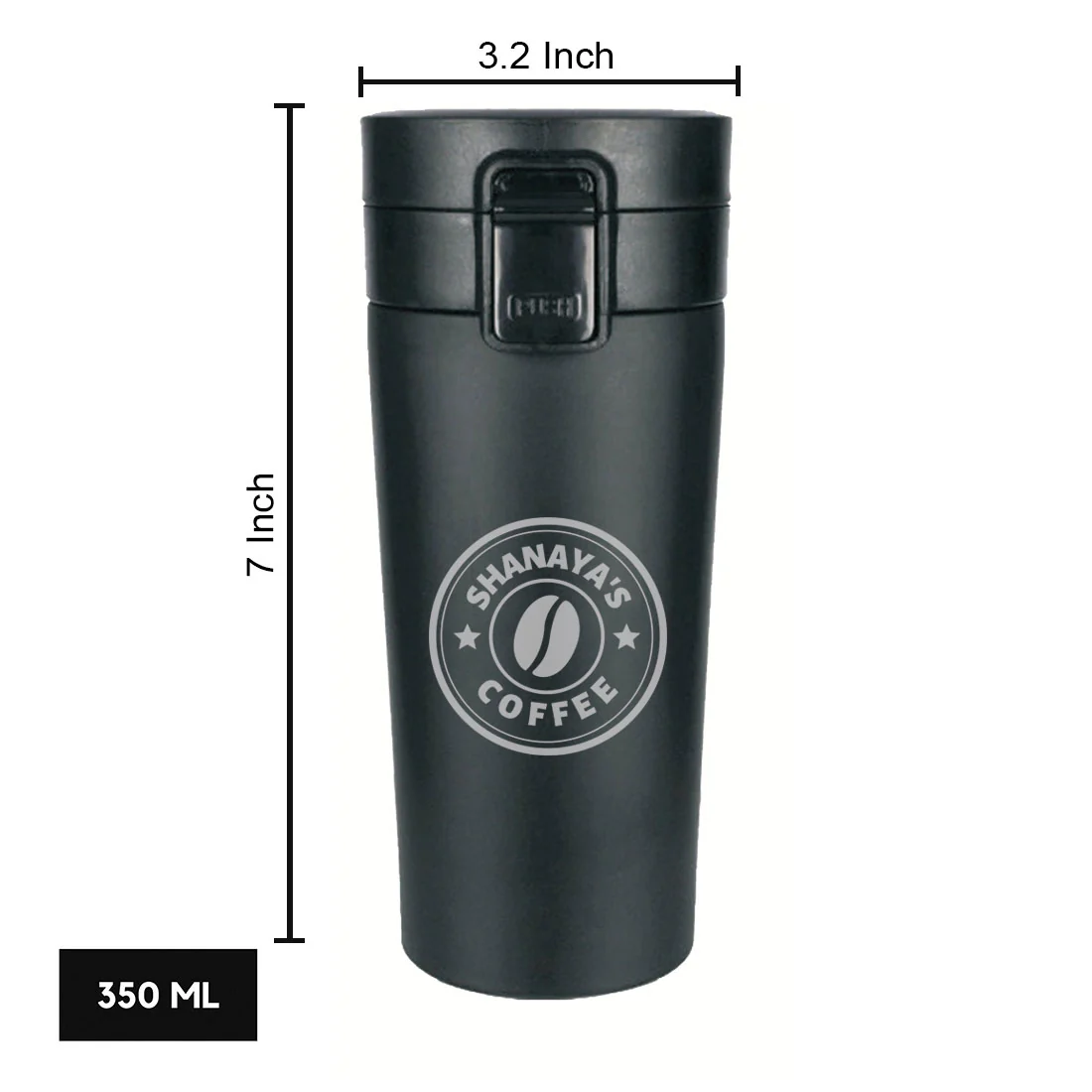 Customized Travel Coffee Mug Insulated for Travelling (380 ML) - Coffee - Image 5