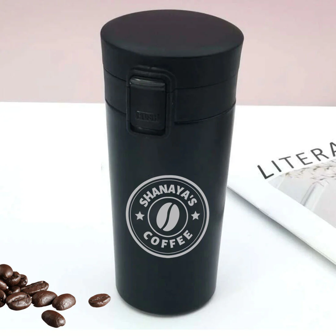 Customized Travel Coffee Mug Insulated for Travelling (380 ML) - Coffee - Image 7