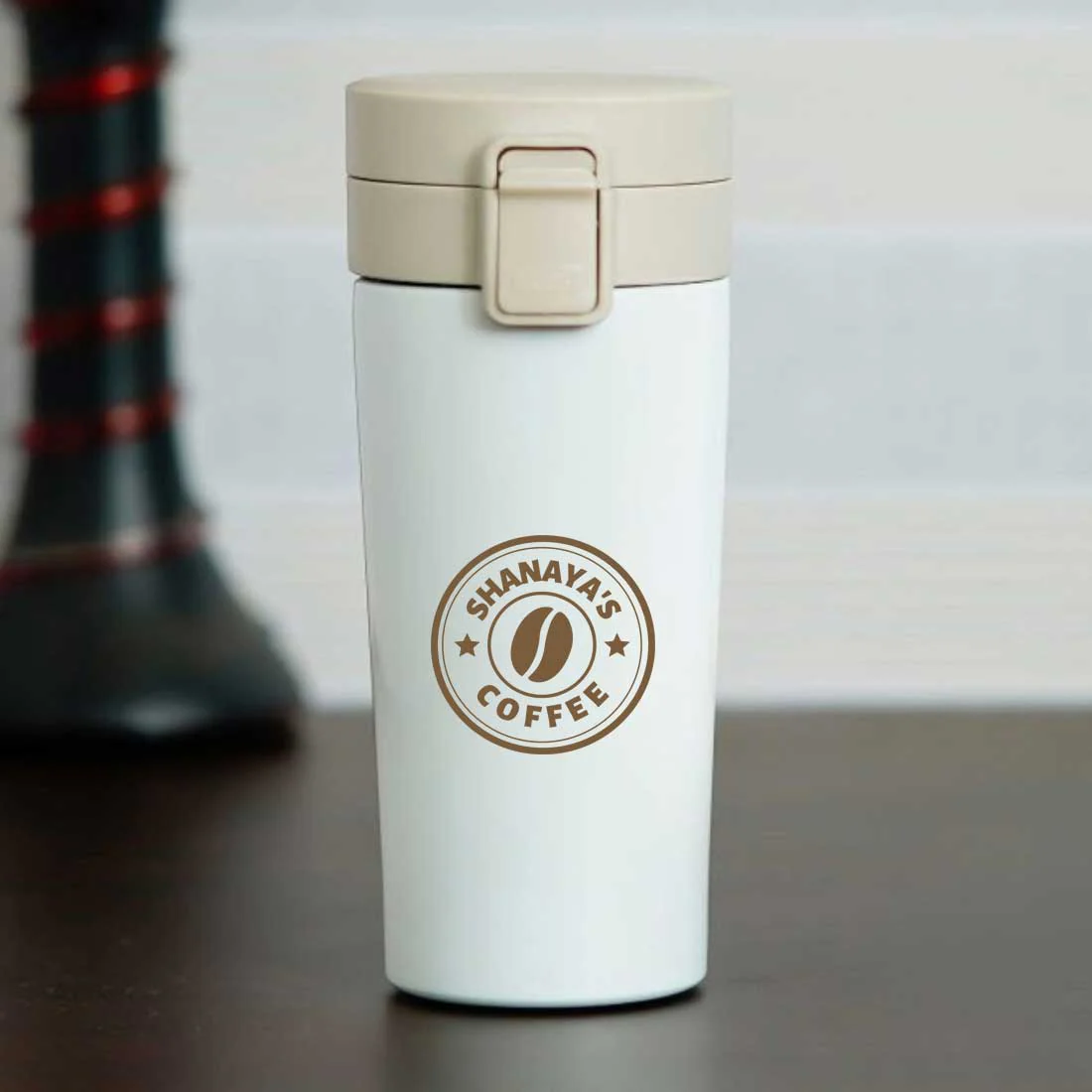 Customized Travel Coffee Mug Insulated for Travelling (380 ML) - Coffee - Image 9