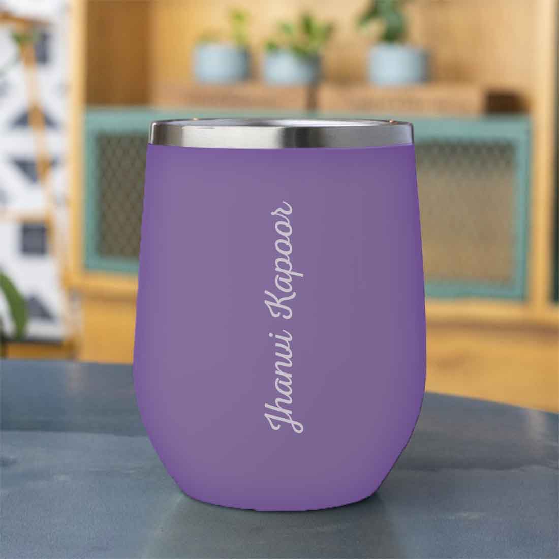 Personalised Travel Coffee Mug Insulated With Lid for Travelling Portable Cup (350 ML) - Full Name - Image 4