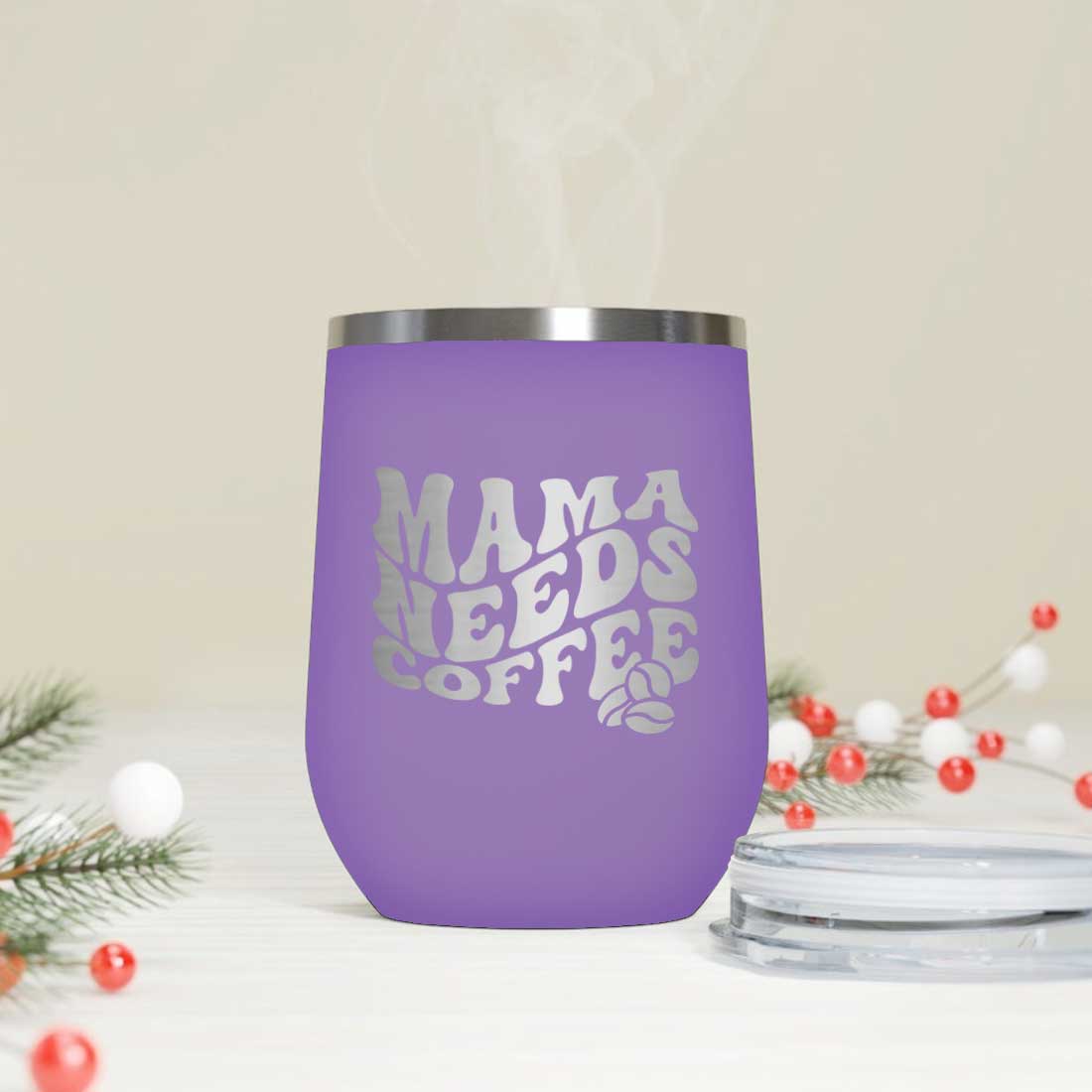 Mothers Day Gifts Designer Travel Coffee Mug With Lid Gift for Mom  - Mama Needs Coffee - Image 31