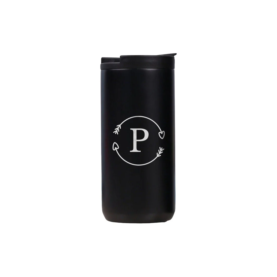 Personalized Travel Coffee Tumbler with Lid for Office Travelling Car Vacuum Flask (400 ML) - Monogram - Image 3