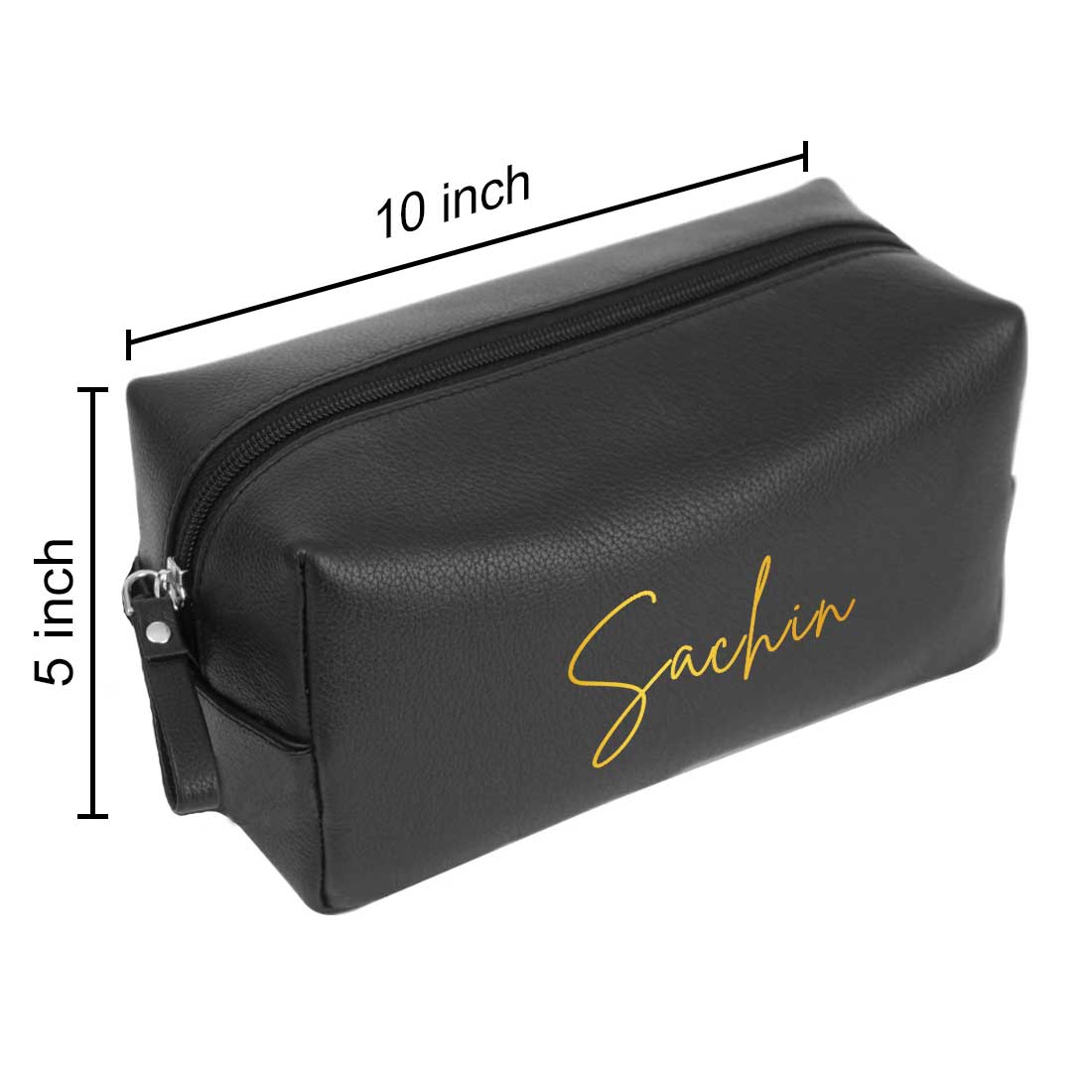 Travel Pouch Organizer with Name - Premium Black Leather Travel Pouch - Image 7