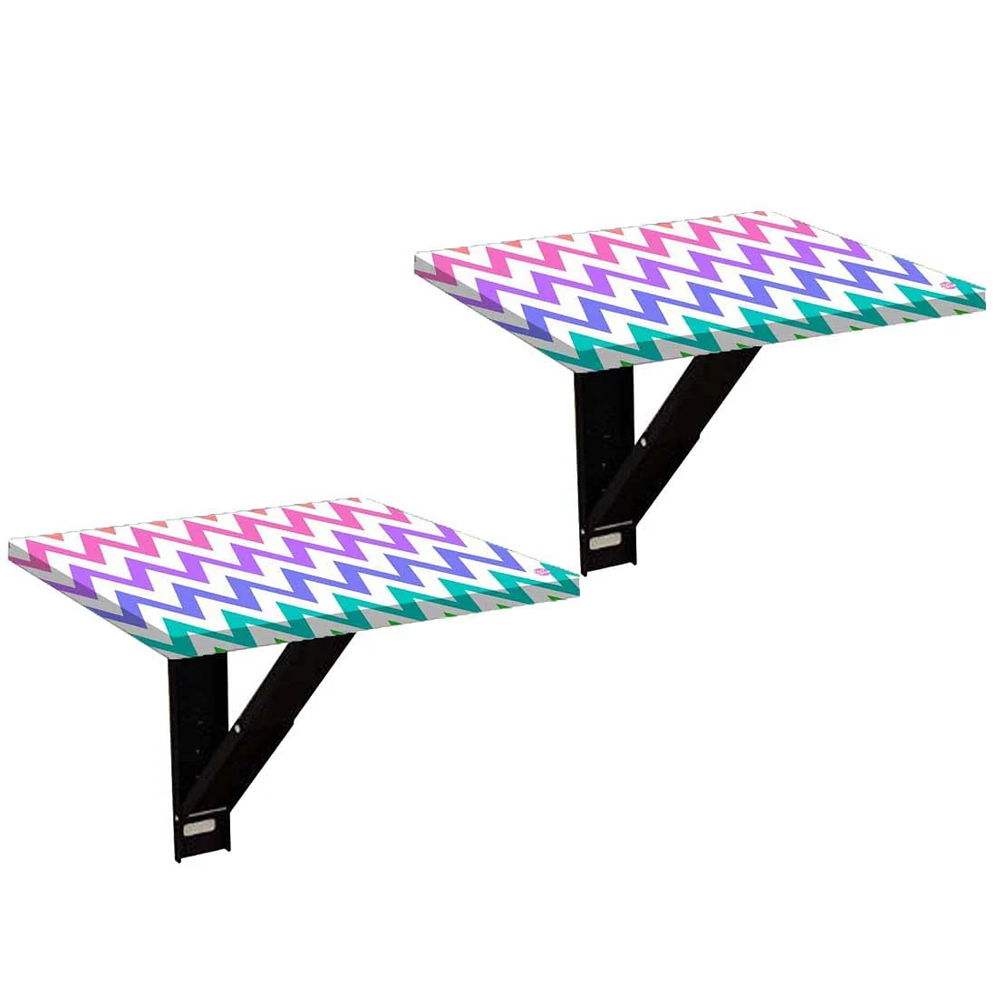 Bedside Table Floating - Rainbow Chevron - Image 11