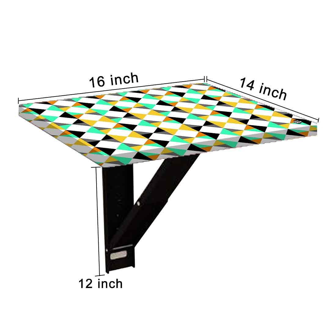Folding Side Table for Bedroom - Colorful Diamond Pattern - Image 9