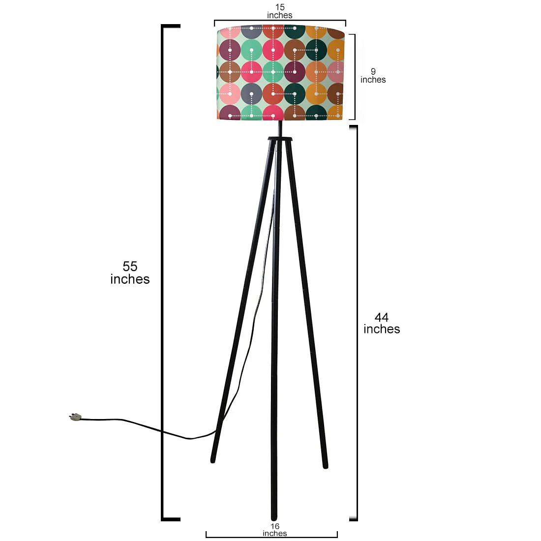 Tripod Large Floor Lamp Standing Light for Bedroom - Image 5