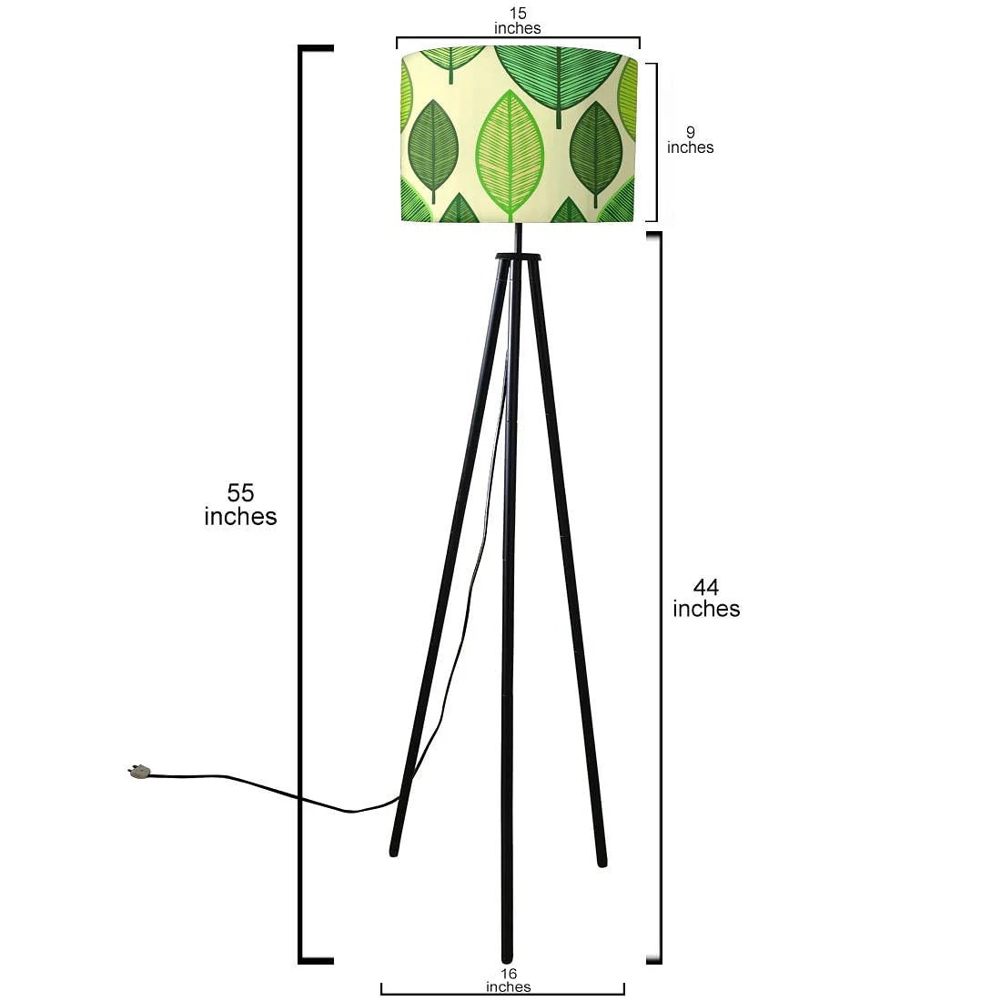 Tripod Standing Floor Lamp for Living Room - Single Leaf - Image 5