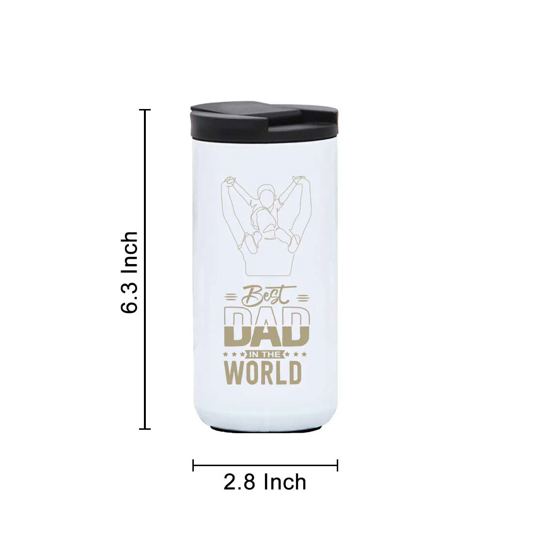 Useful Gifts for Dad Travel Coffee Tumbler Sipper Flask - Best Dad - Image 11
