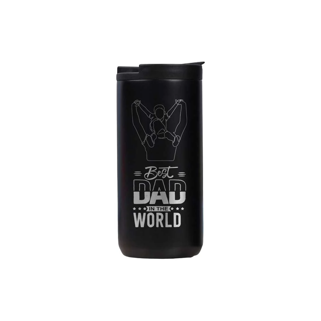 Useful Gifts for Dad Travel Coffee Tumbler Sipper Flask - Best Dad - Image 4