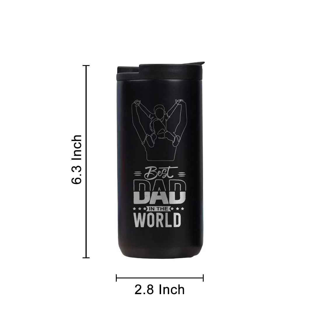 Useful Gifts for Dad Travel Coffee Tumbler Sipper Flask - Best Dad - Image 7