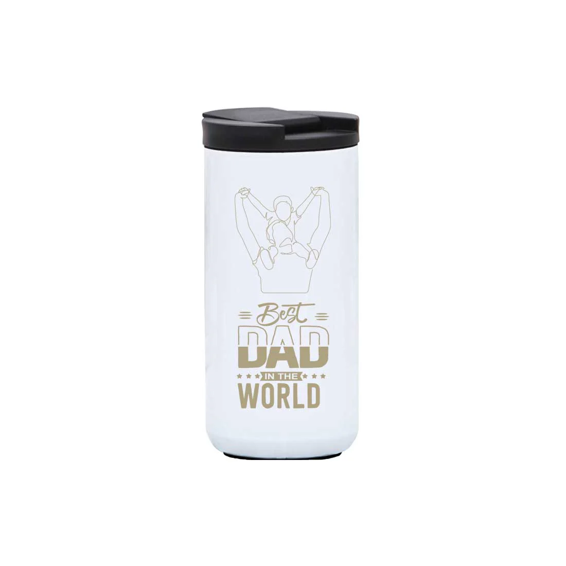 Useful Gifts for Dad Travel Coffee Tumbler Sipper Flask - Best Dad - Image 8