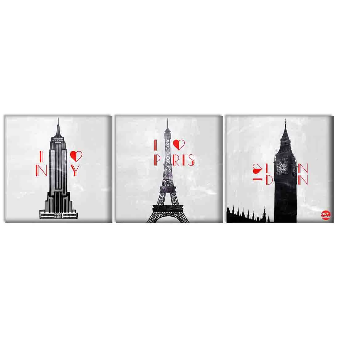 Wall Art Decor Panel For Home - I Love City