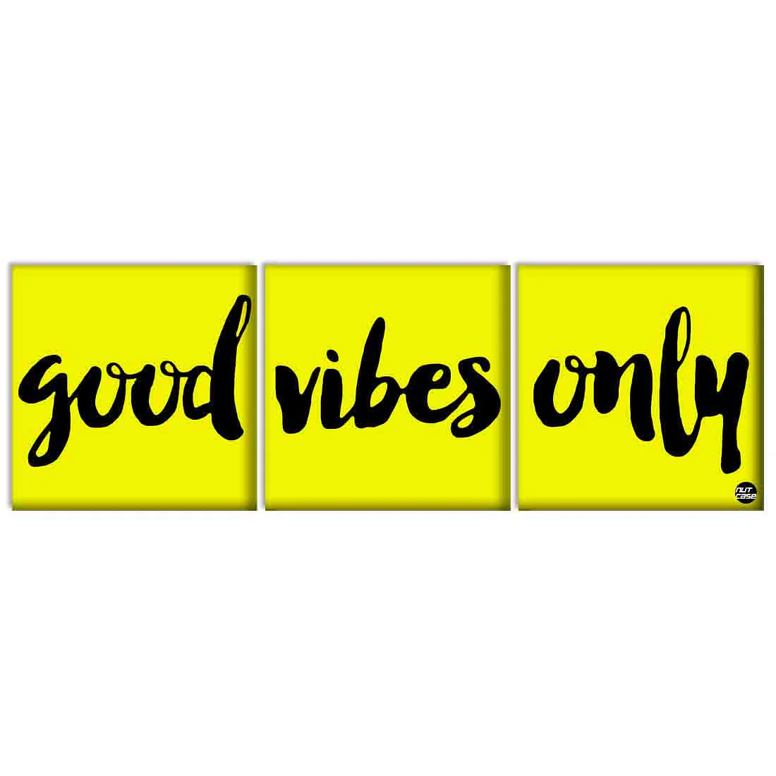 Wall Decor for Living Room Set Of 3 - Good vibes only - Image 2