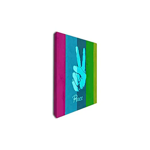 Wall Art Decor Hanging Panels Set Of 3 -love peace rock - Image 3