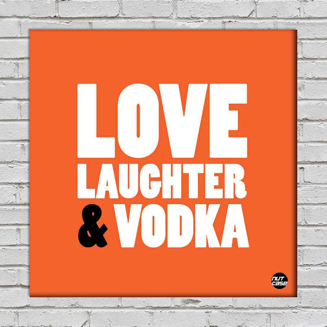 Wall Art Decor Panel For Home - Love Laughter & Vodka
