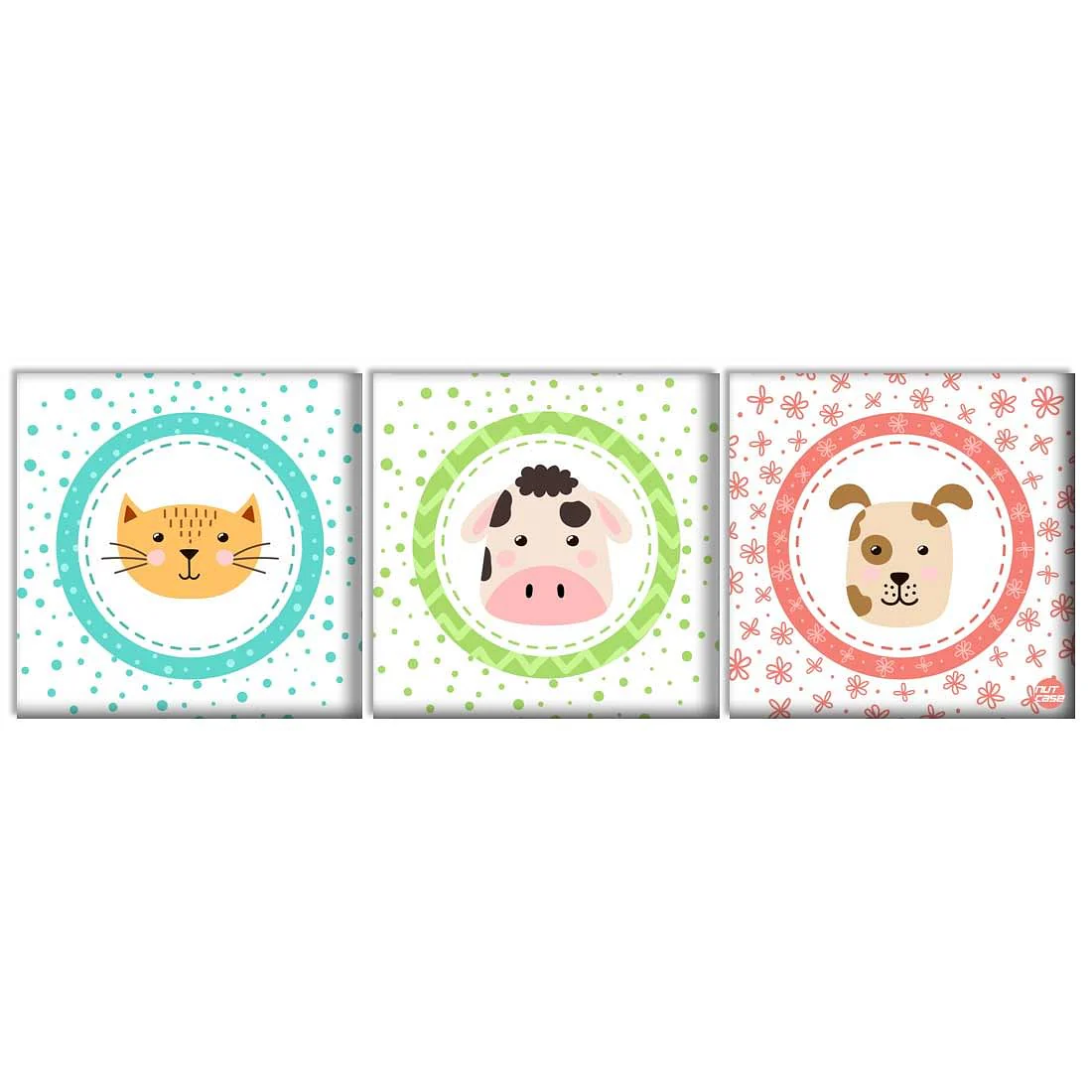 Wall Art Decor Panel For Home - Baby Animals Faces