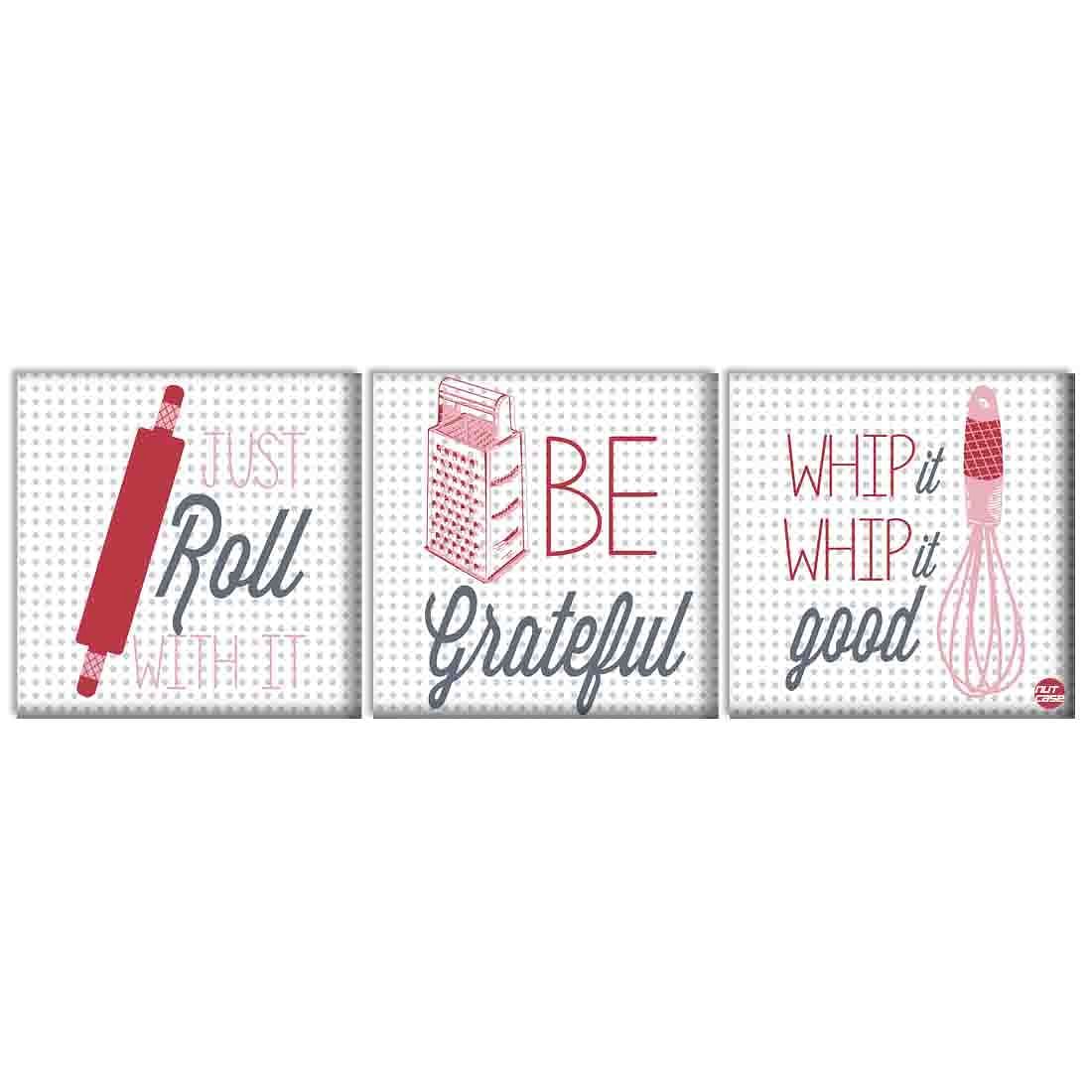 Wall Art Decor Panel For Home - Just Roll Be Grateful