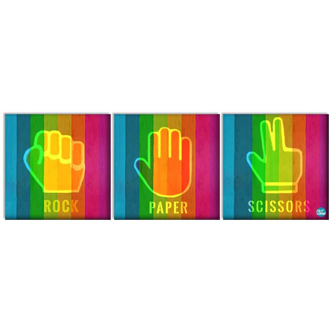 Wall Art Decor Panel For Home - Rock Paper Scissors