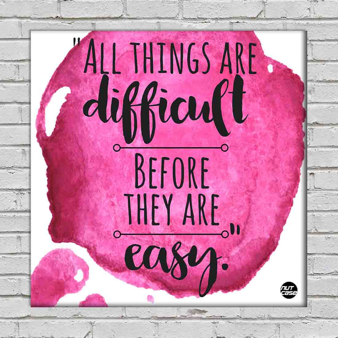 Wall Art Decor Panel For Home - All Things Are Difficult