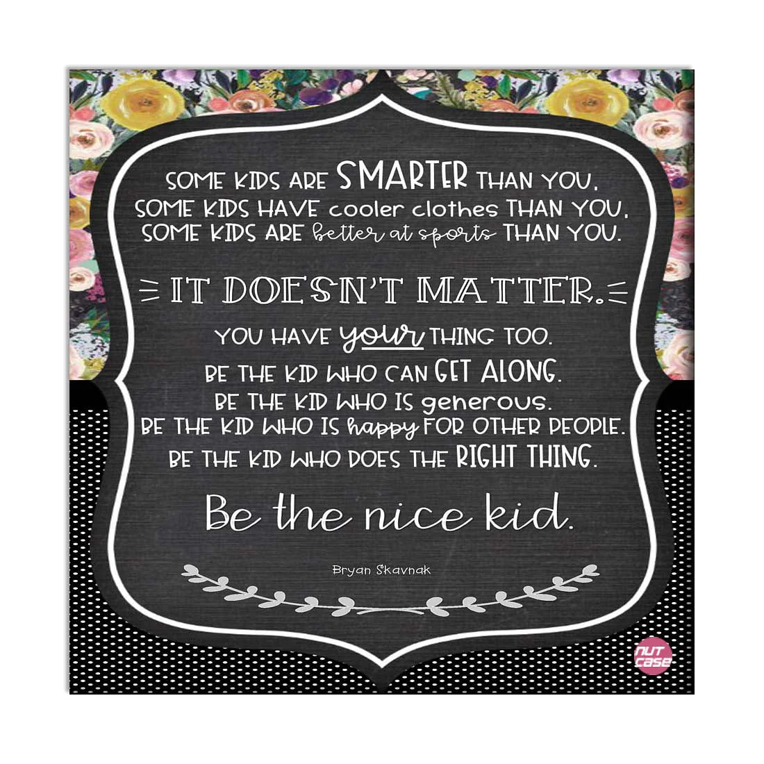 Wall Art Decor Panel For Home - Be The Nice Kids With Black Dots - Image 2