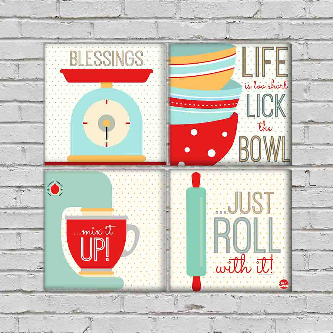 Wall Art Decor For Home Set Of 4 -Blessings
