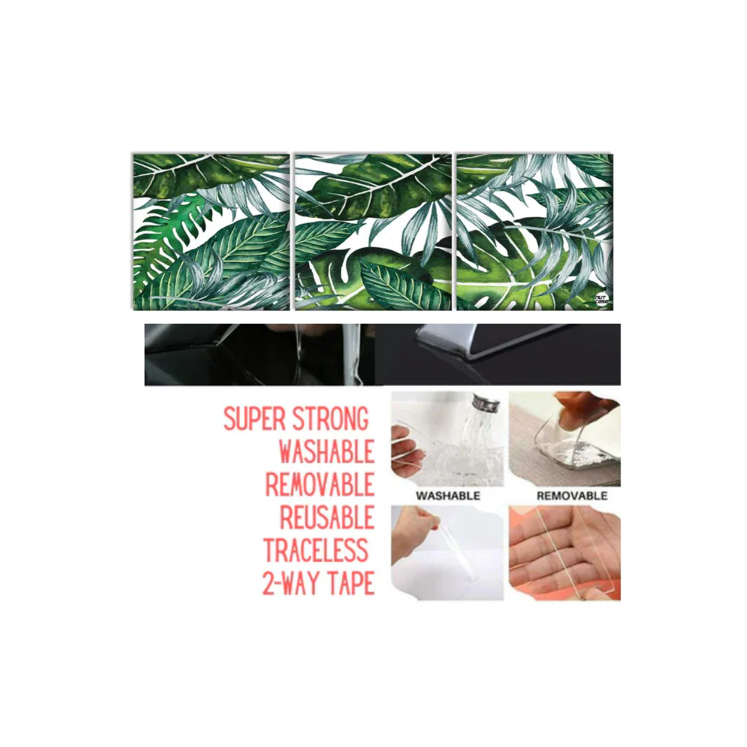 Wall Art Decor Hanging Panels Set Of 3 for Home Office - Monstera leaf - Image 17