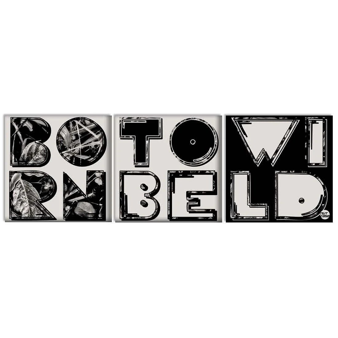 Wall Art Decor Hanging Panels Set Of 3 -Born To Be Wild - Image 2