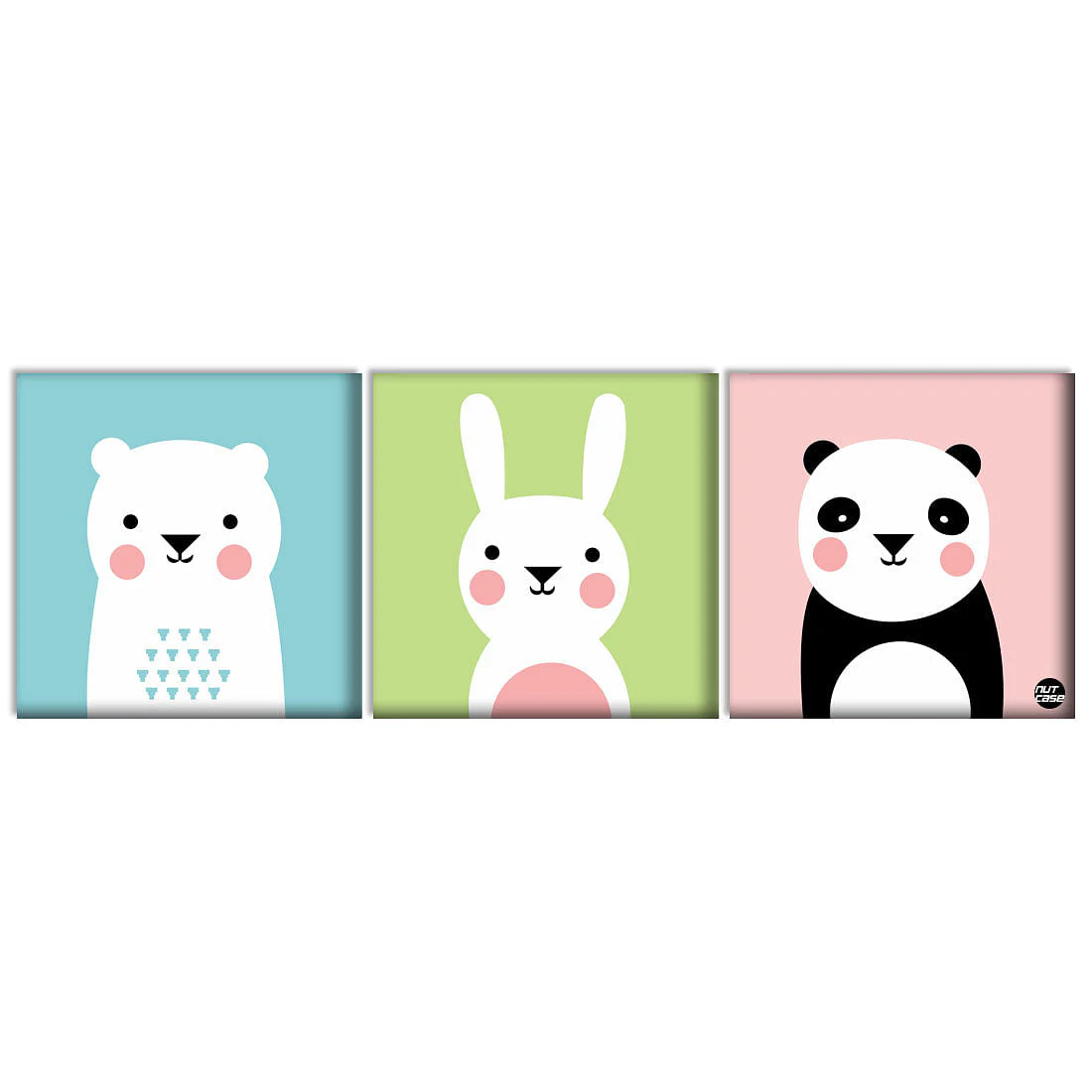 Home Wall Art Decor Hanging Panels Set Of 3 -Cute Beer - Image 2