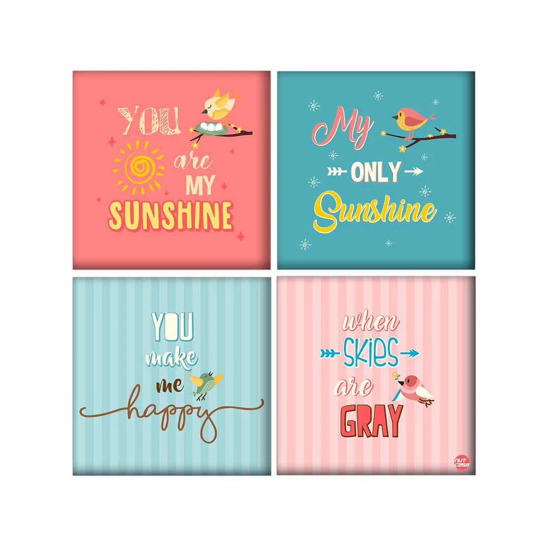 Wall Art Decor For Home Set Of 4 -You Are My Sunshine - Image 2