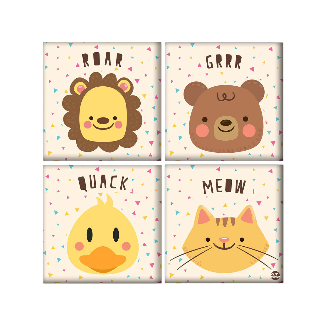 Bear Nursery Wall Decor Set Of 4 -Baby Beer Face - Image 2