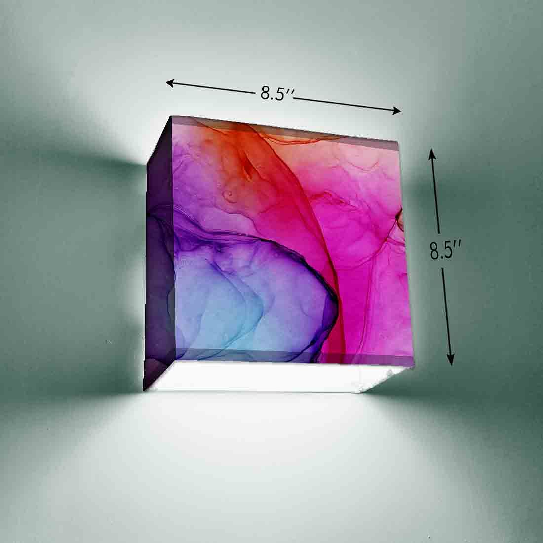 Stylish Square Wall Lamp - Pink Watercolor - Image 3