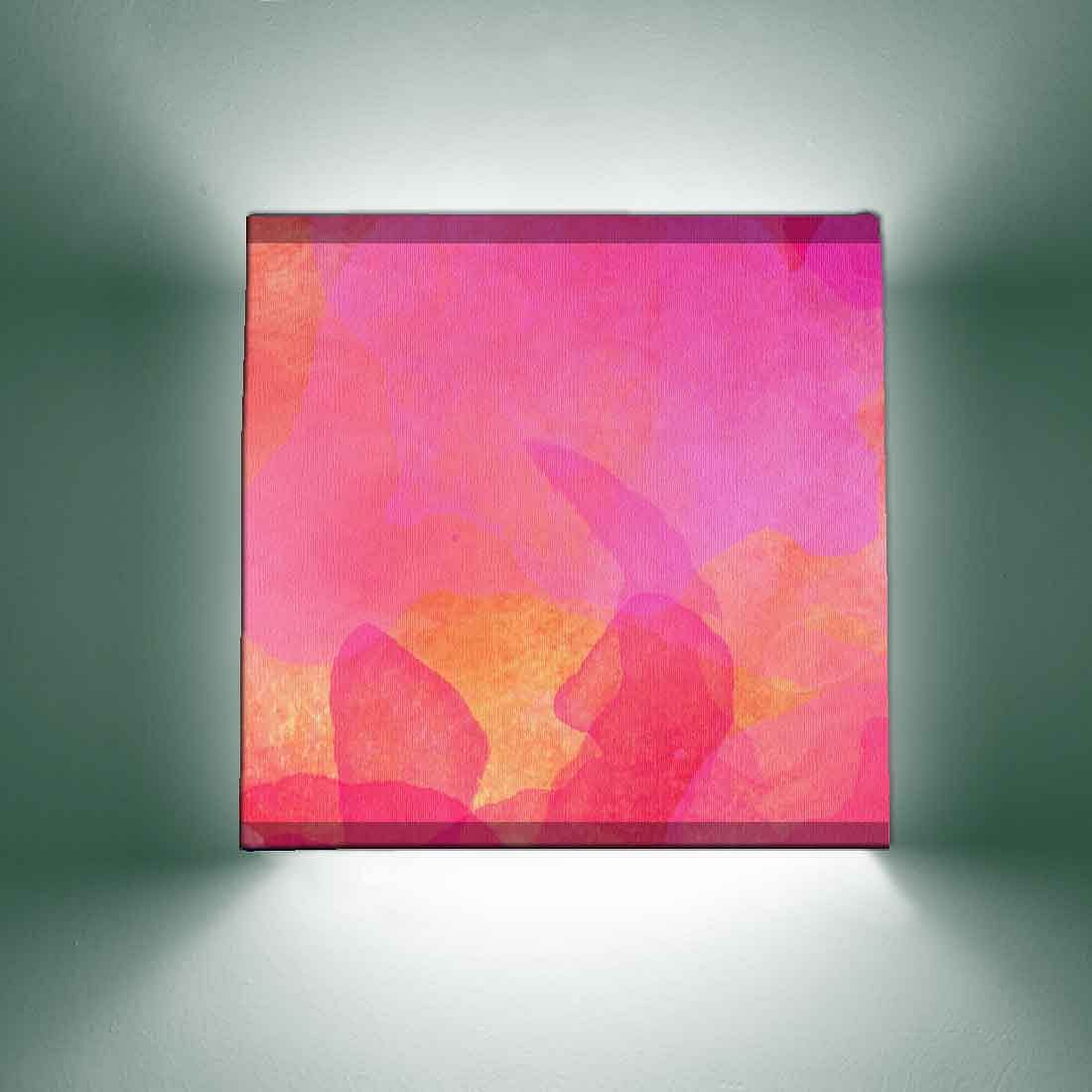 Pink Wall Lamp Square Shaped Lights