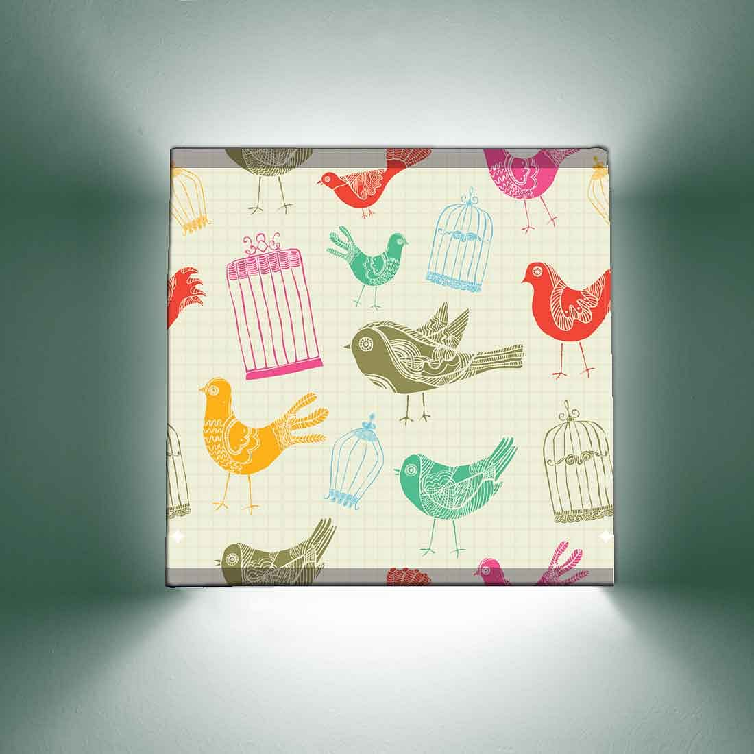 Designer Children's Bedroom Wall Lamp - Birds & Nest