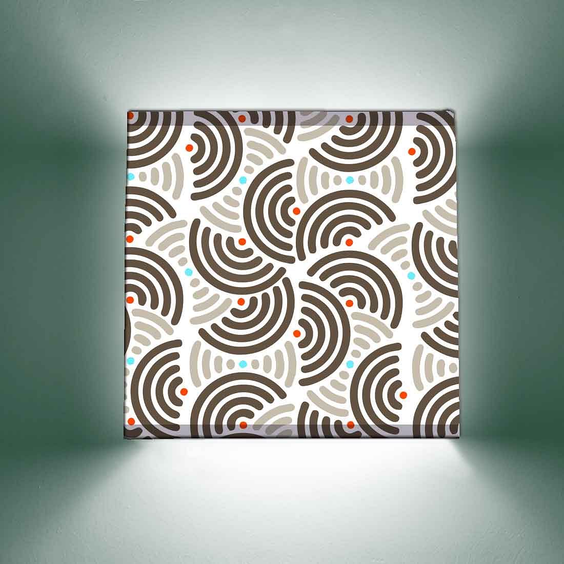 Fancy Square Wall Lamp  -  Semi Pattern