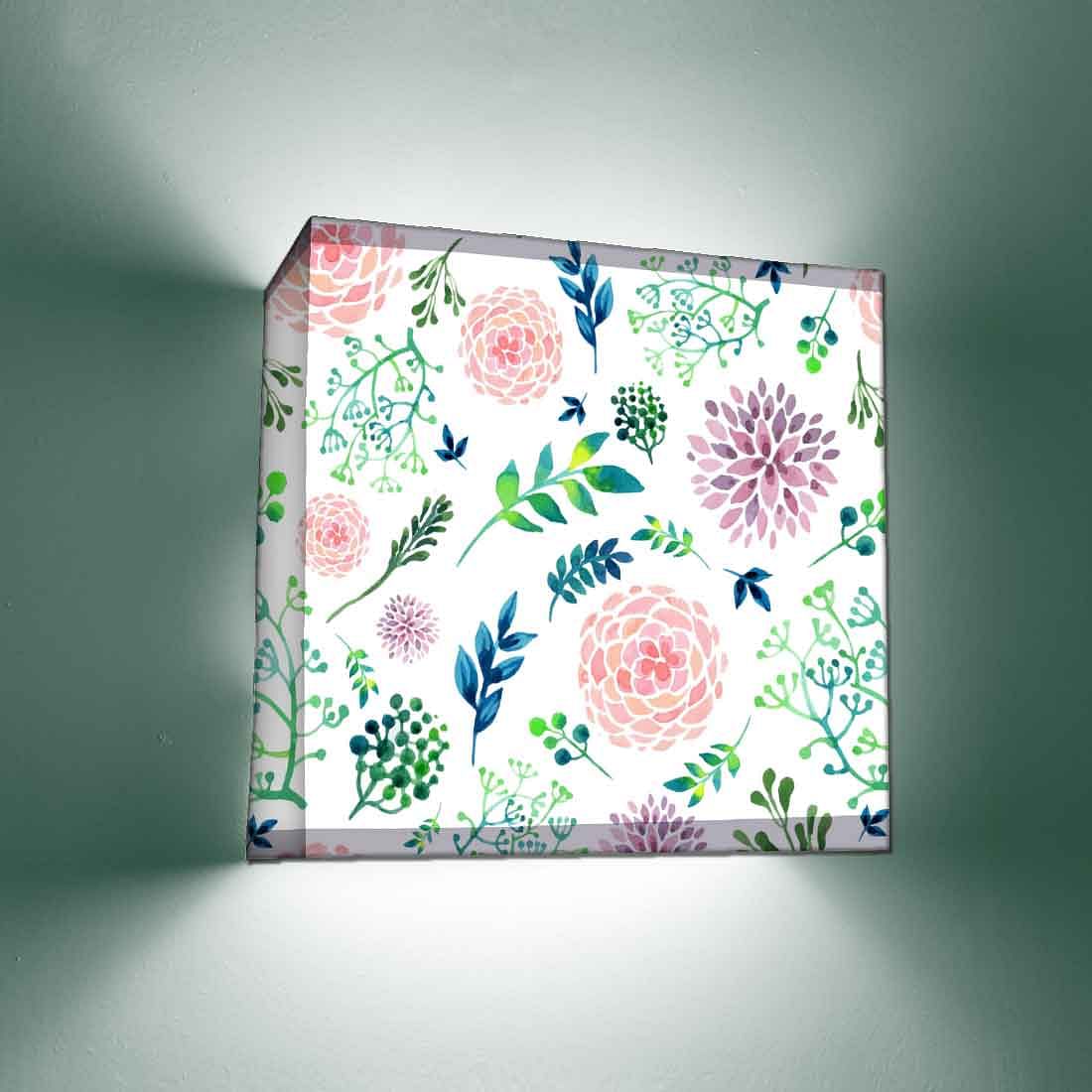 White Best Square Wall Lamp Light - Cute Flowers - Image 6