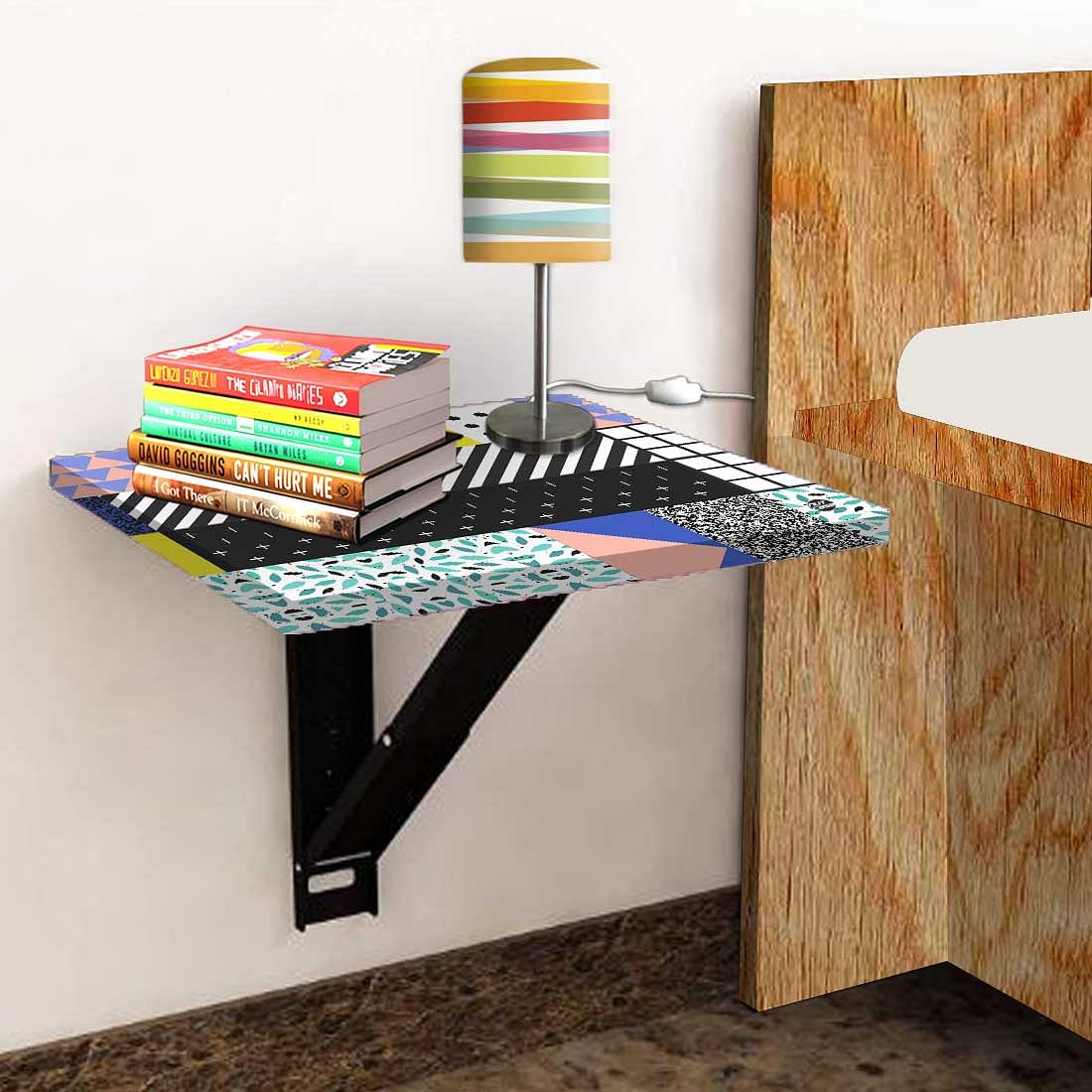 Fold Down Side Table Wall Mounted -  Line Pattern - Image 4