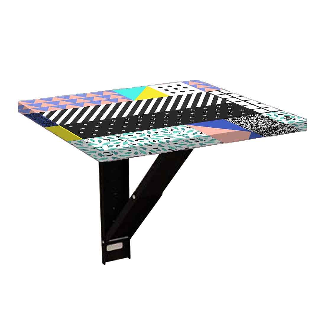 Fold Down Side Table Wall Mounted -  Line Pattern - Image 6