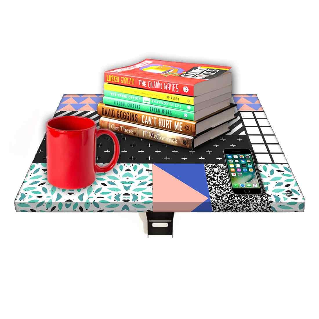 Fold Down Side Table Wall Mounted -  Line Pattern - Image 7