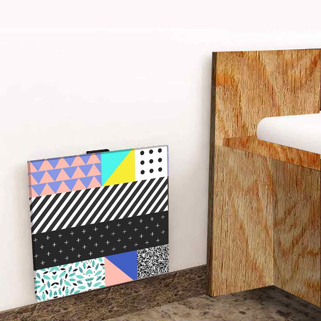 Fold Down Side Table Wall Mounted -  Line Pattern - Image 8