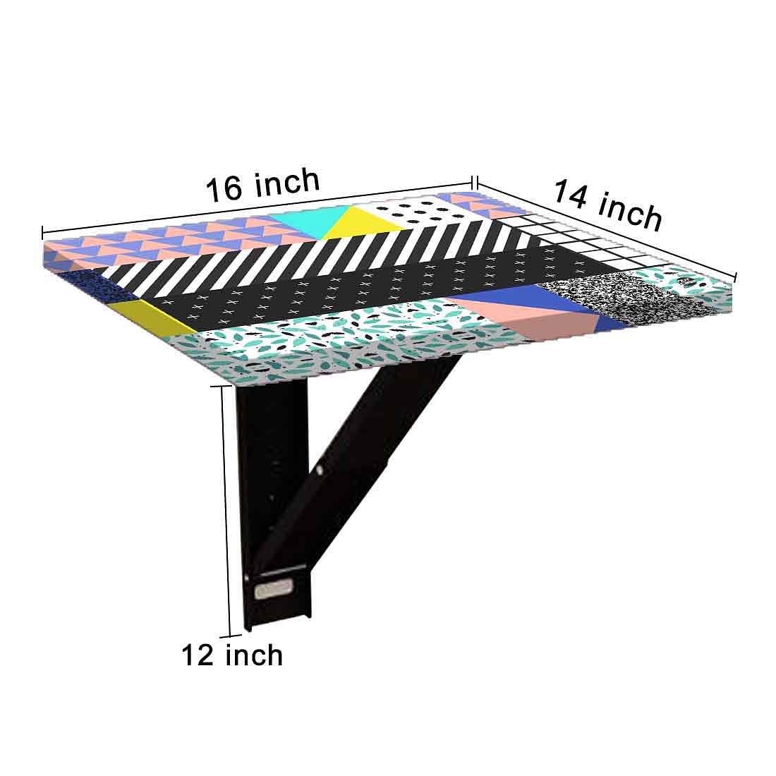 Fold Down Side Table Wall Mounted -  Line Pattern - Image 9